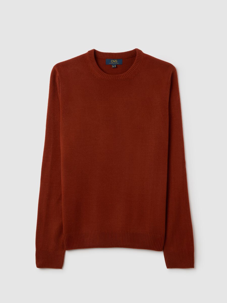 Red Crew Neck Sweater Regular Fit_0
