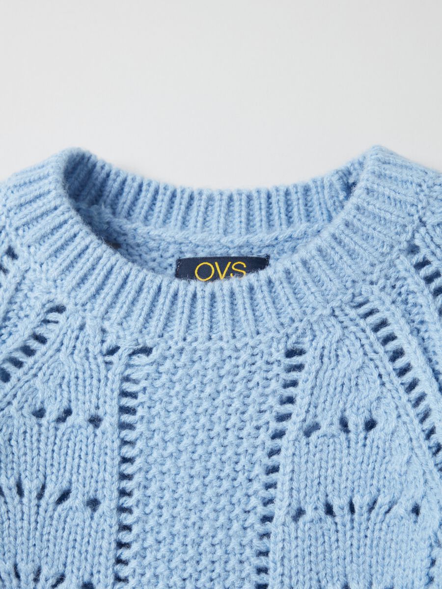 Pullover con trama traforata_2