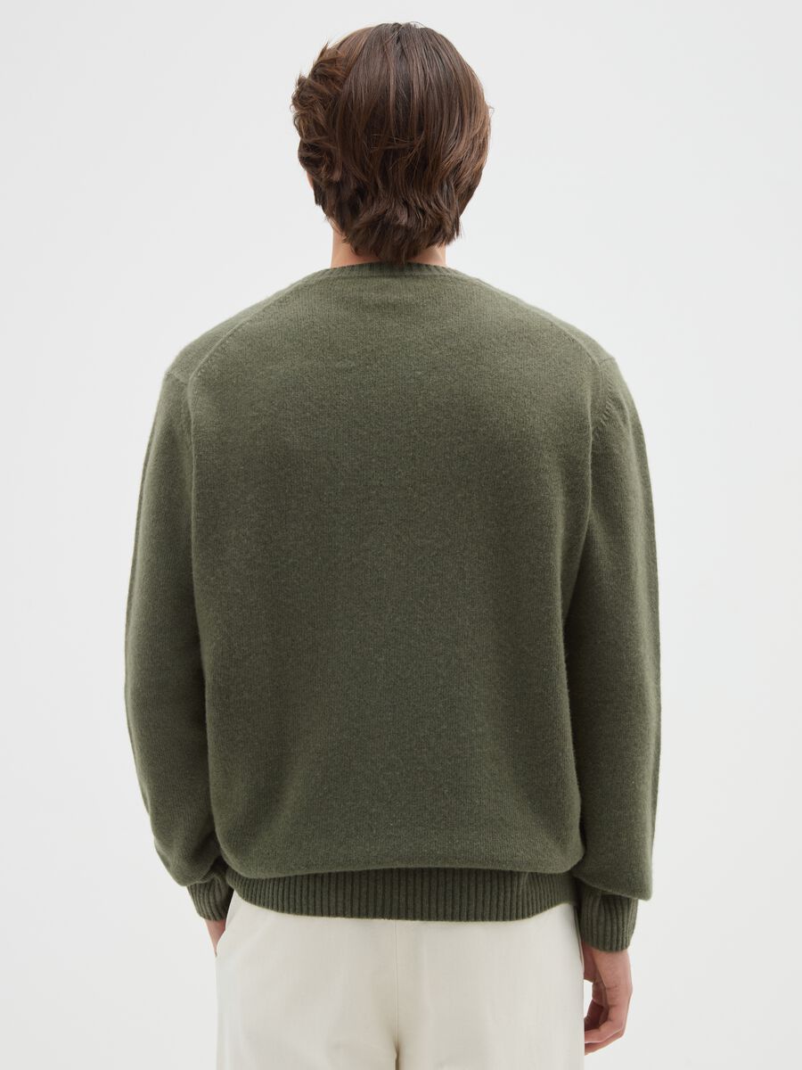 Grey-green wool blend sweater, regular fit_2