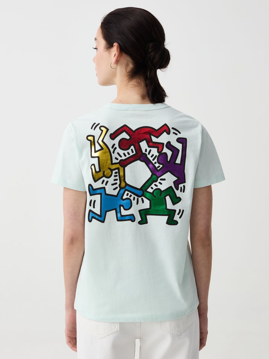 T-shirt stampa in foil omini Keith Haring_2