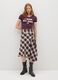 Bordeaux stretchy cotton women's T-shirt_0