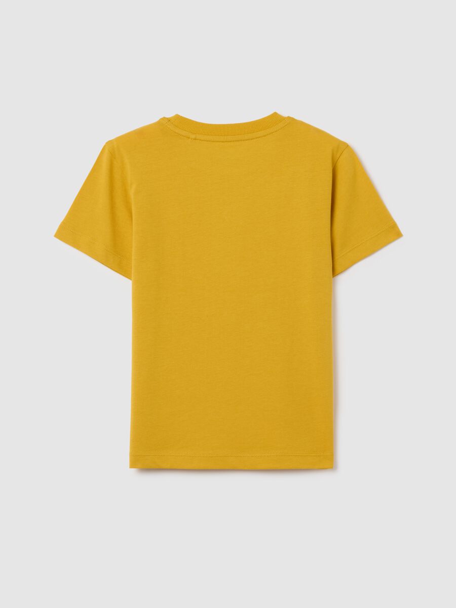 Yellow Boys' Pure Cotton Regular Fit T-shirt_1