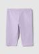 Girls' purple stretch cotton leggings with skinny fit_1