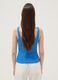 Blue fitted stretch cotton vest top_3