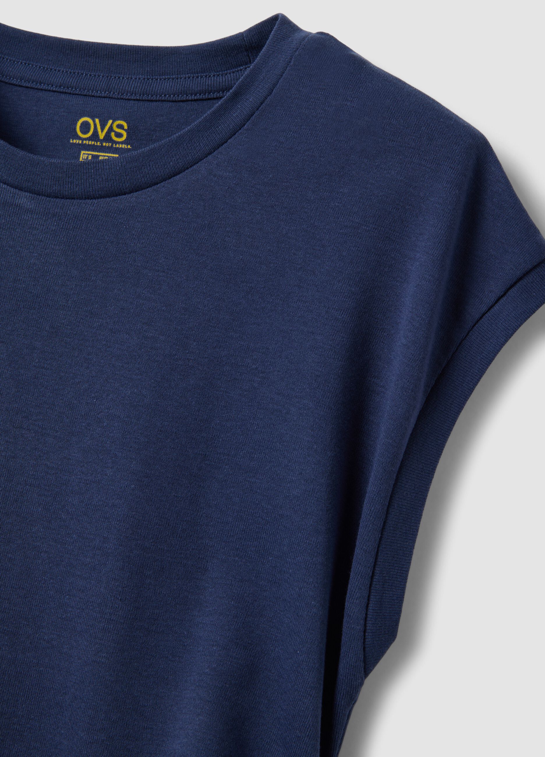 Blue pure cotton top