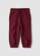 Red pure cotton jogger trousers_0