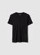Black pure cotton crew neck t-shirt in regular fit_4