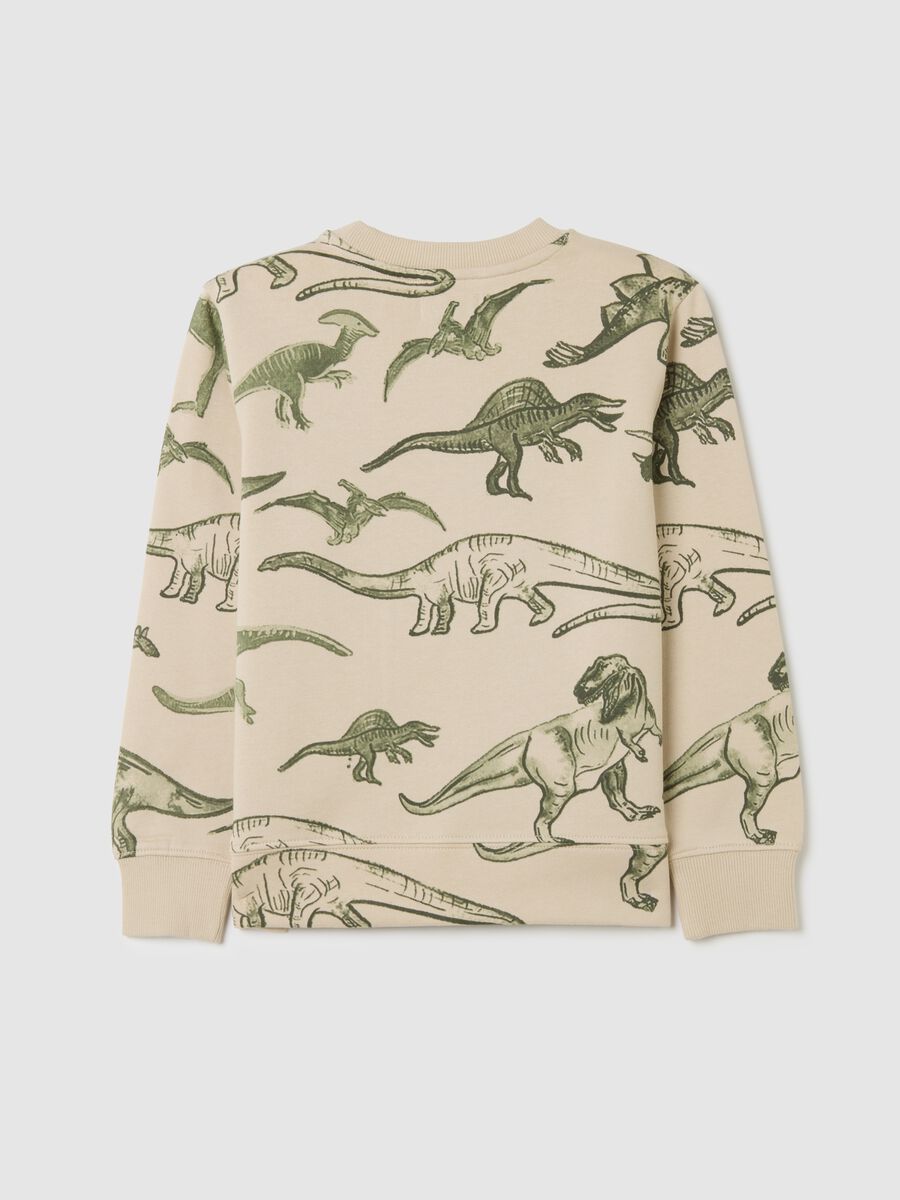 Children's oversized beige pure cotton sweatshirt_1