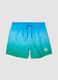 Blue Ombre Swim Shorts with Elasticated Waist_0