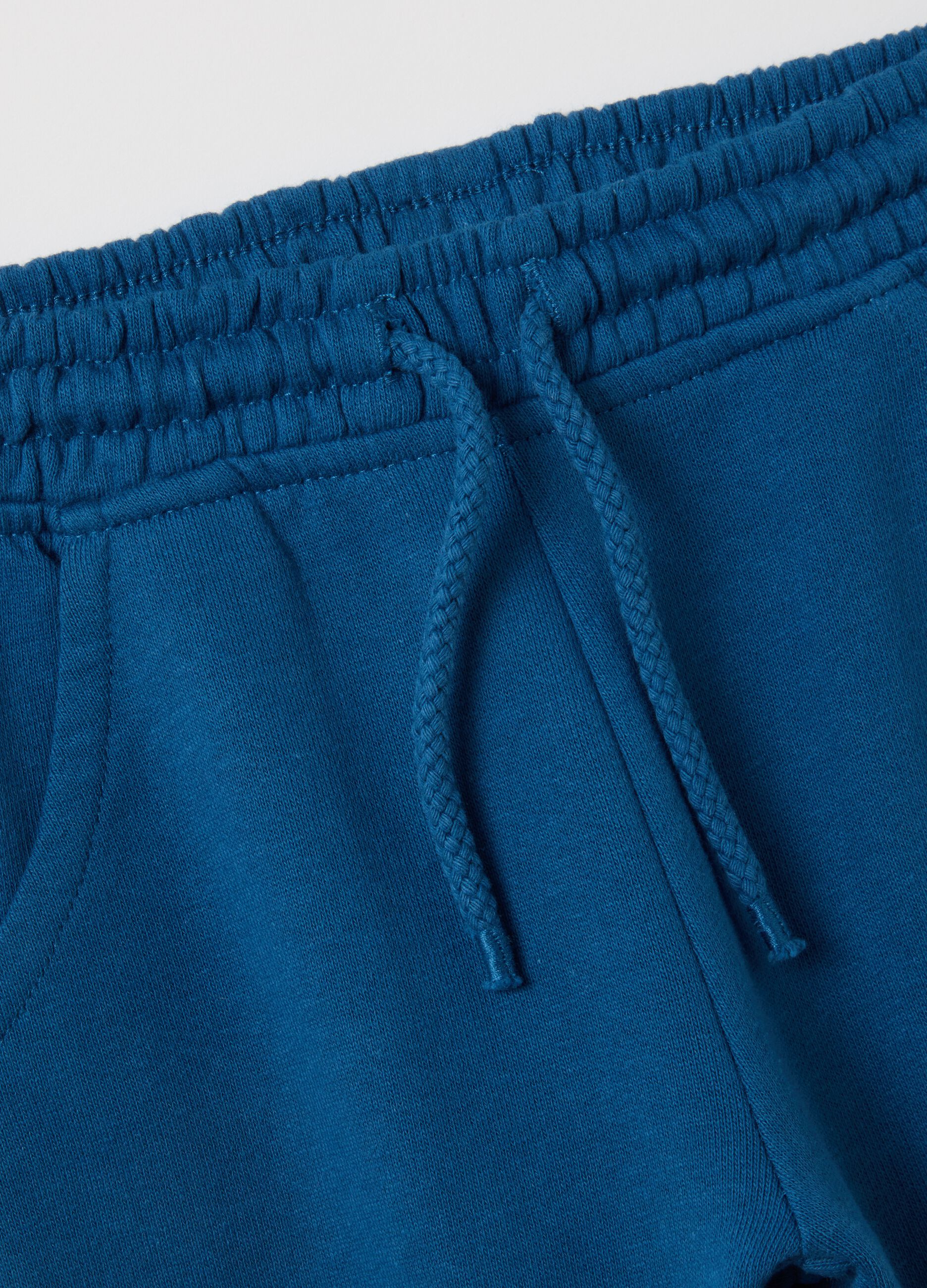Children's blue cotton jogger trousers