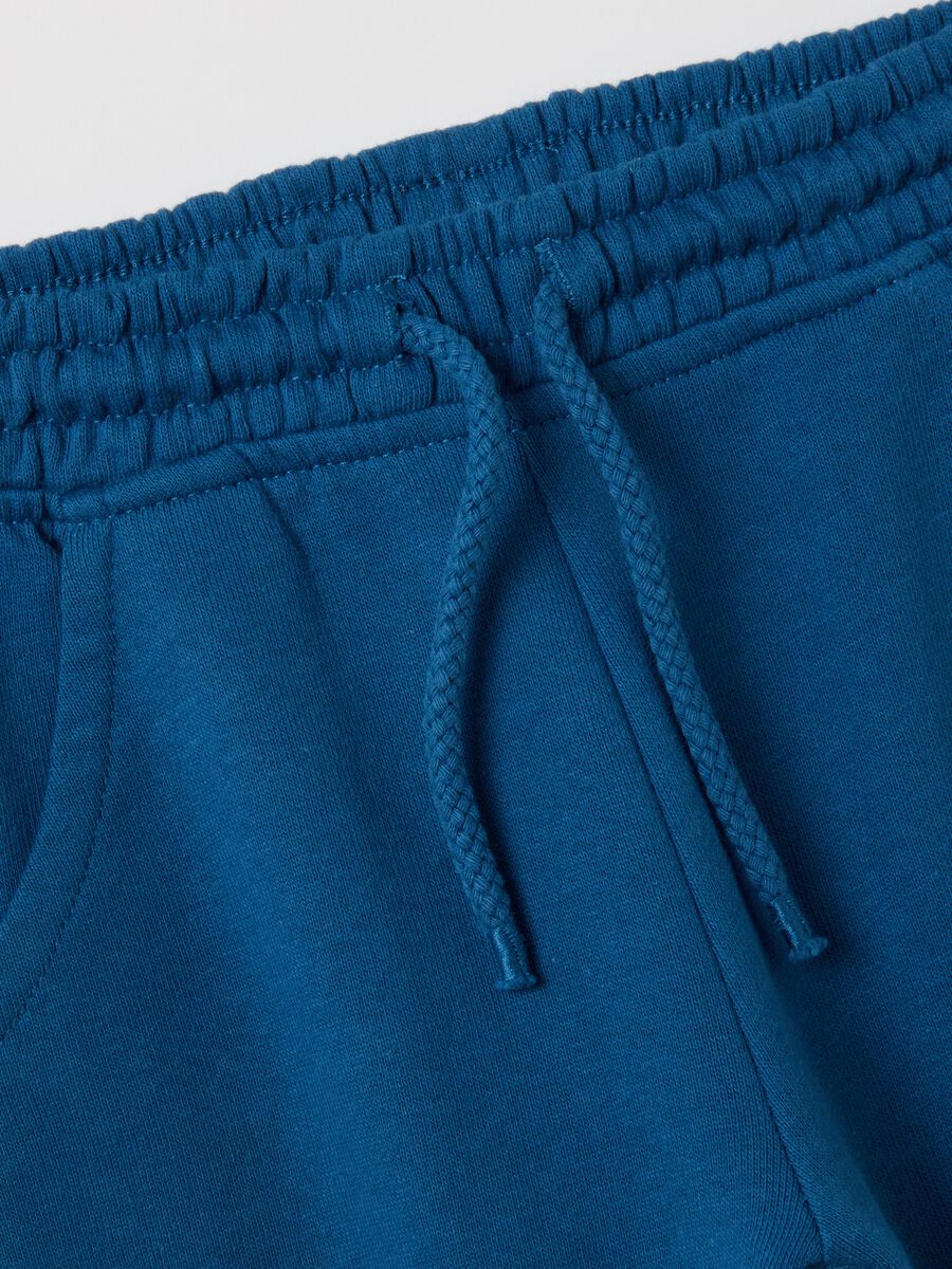 Children's blue cotton jogger trousers_3