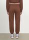 Brown cotton-blend joggers with elasticated waist, regular fit_3