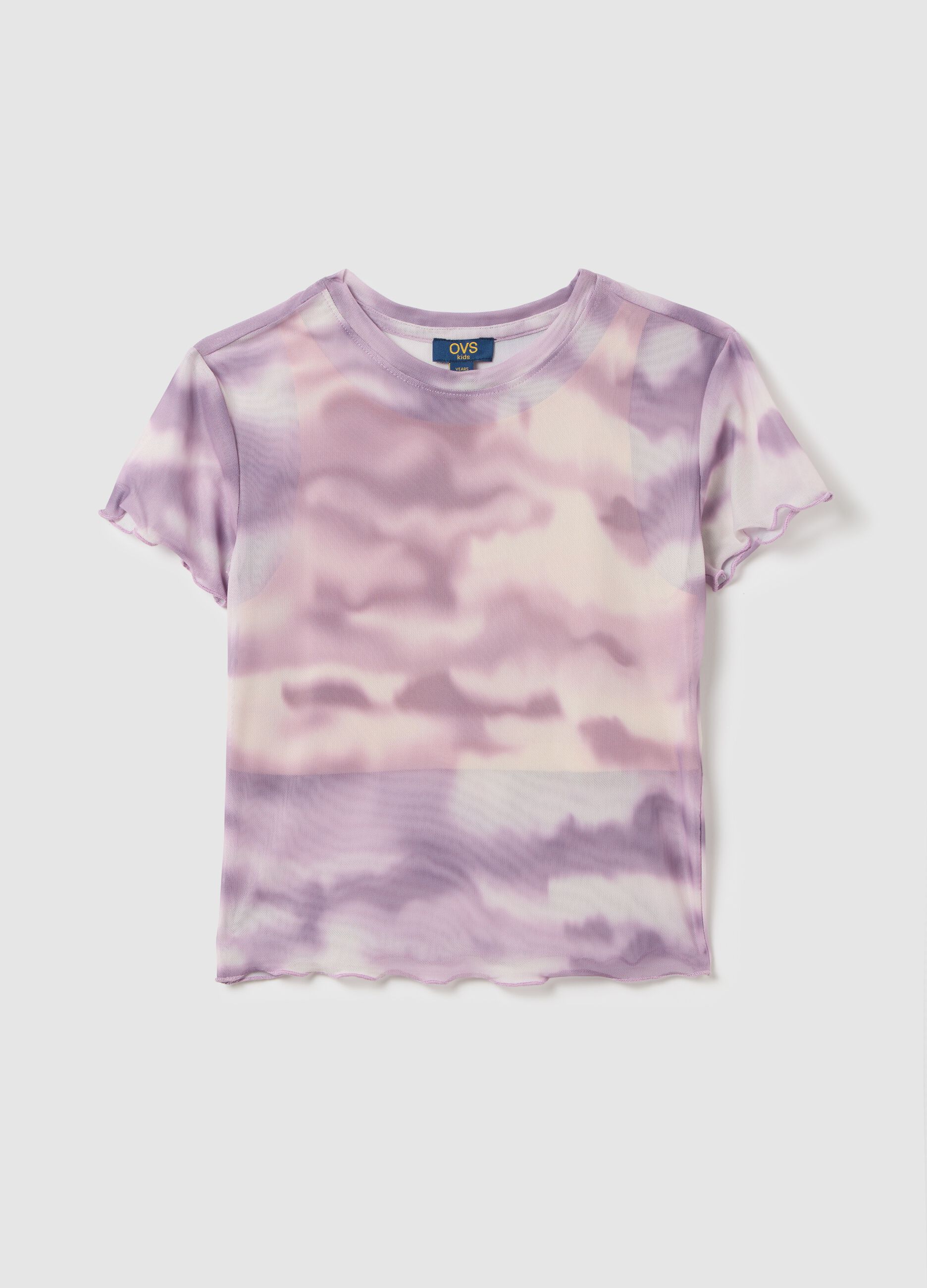 OVS Kids Purple Mesh Short Sleeve T-Shirt