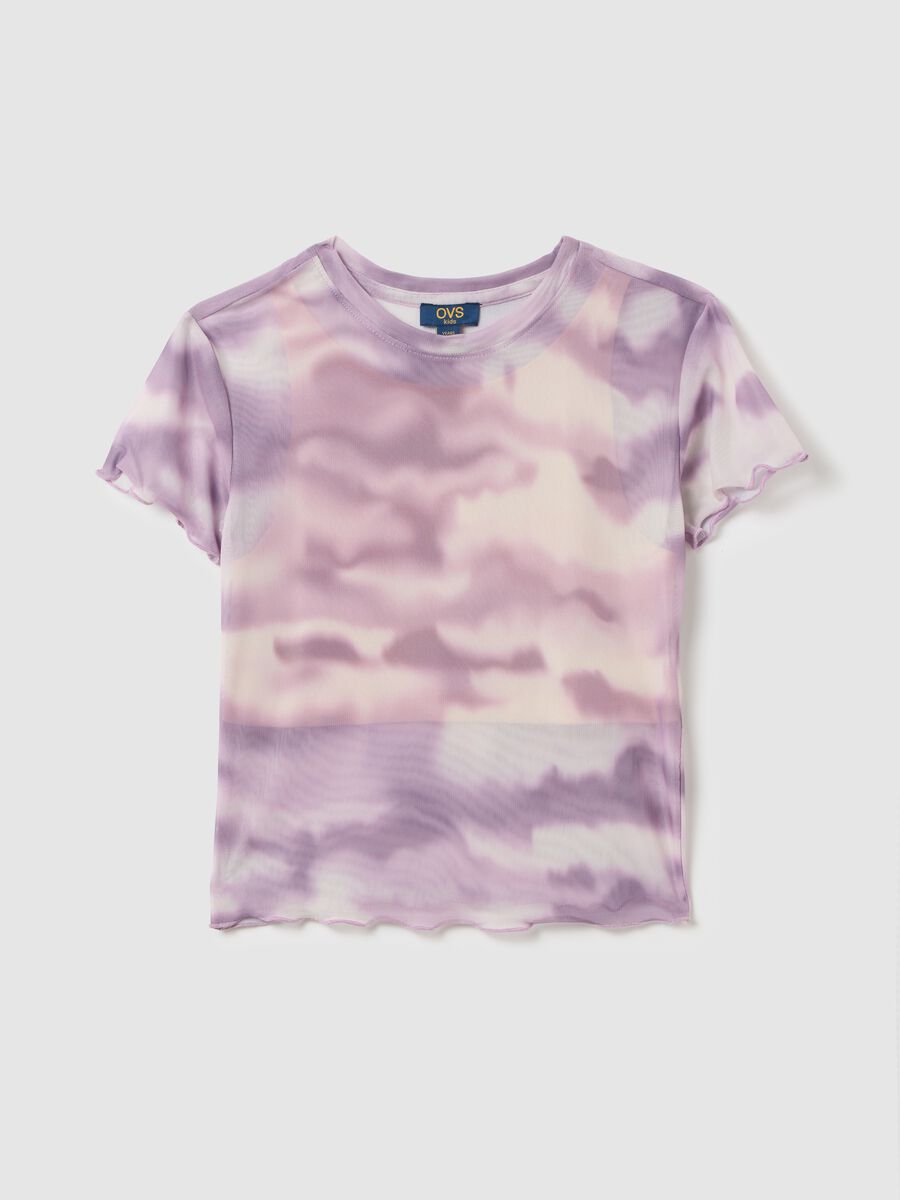 T-shirt da ragazza in tessuto elasticizzato multicolor fitted_3