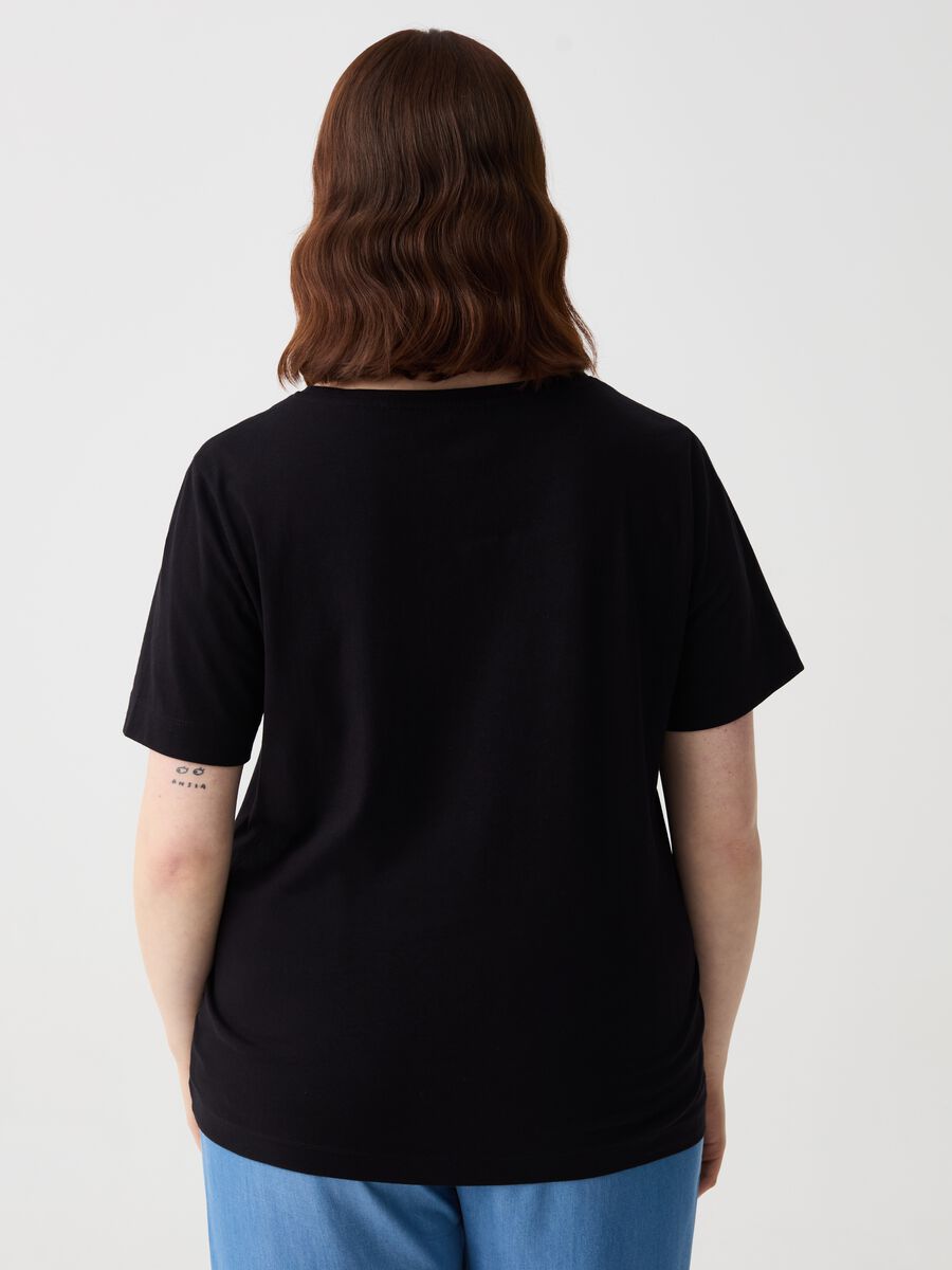 Essential Curvy T-shirt with lettering print_2