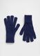 Blue gloves in cotton and acrylic blend_0