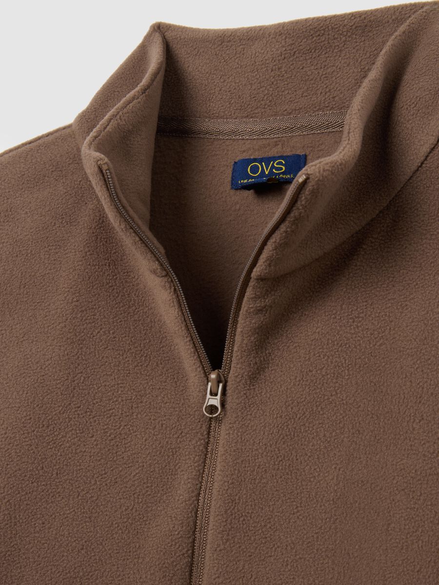 Felpa in pile marrone regular fit_5