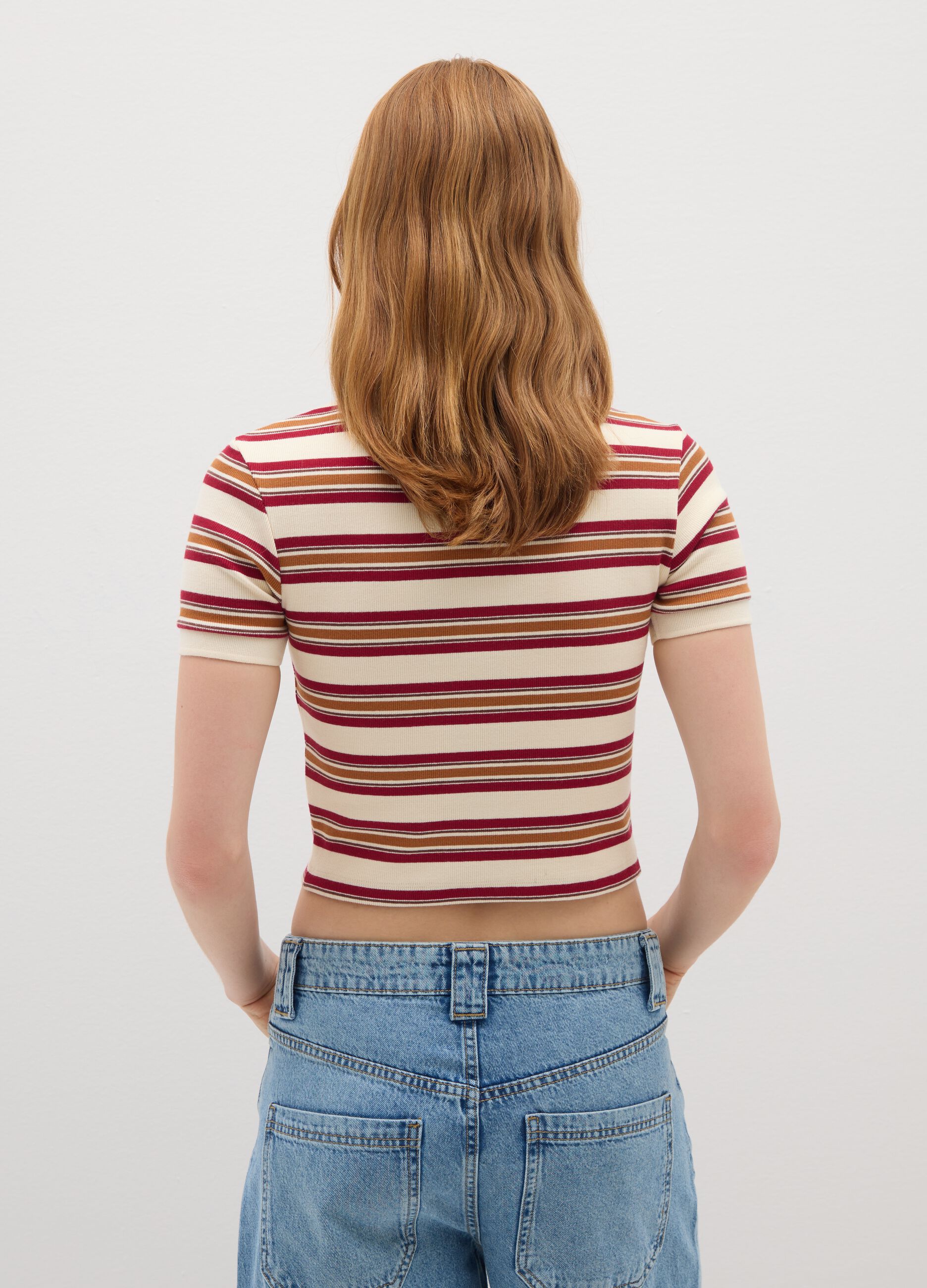 Regular fit multicolour stretch cotton polo