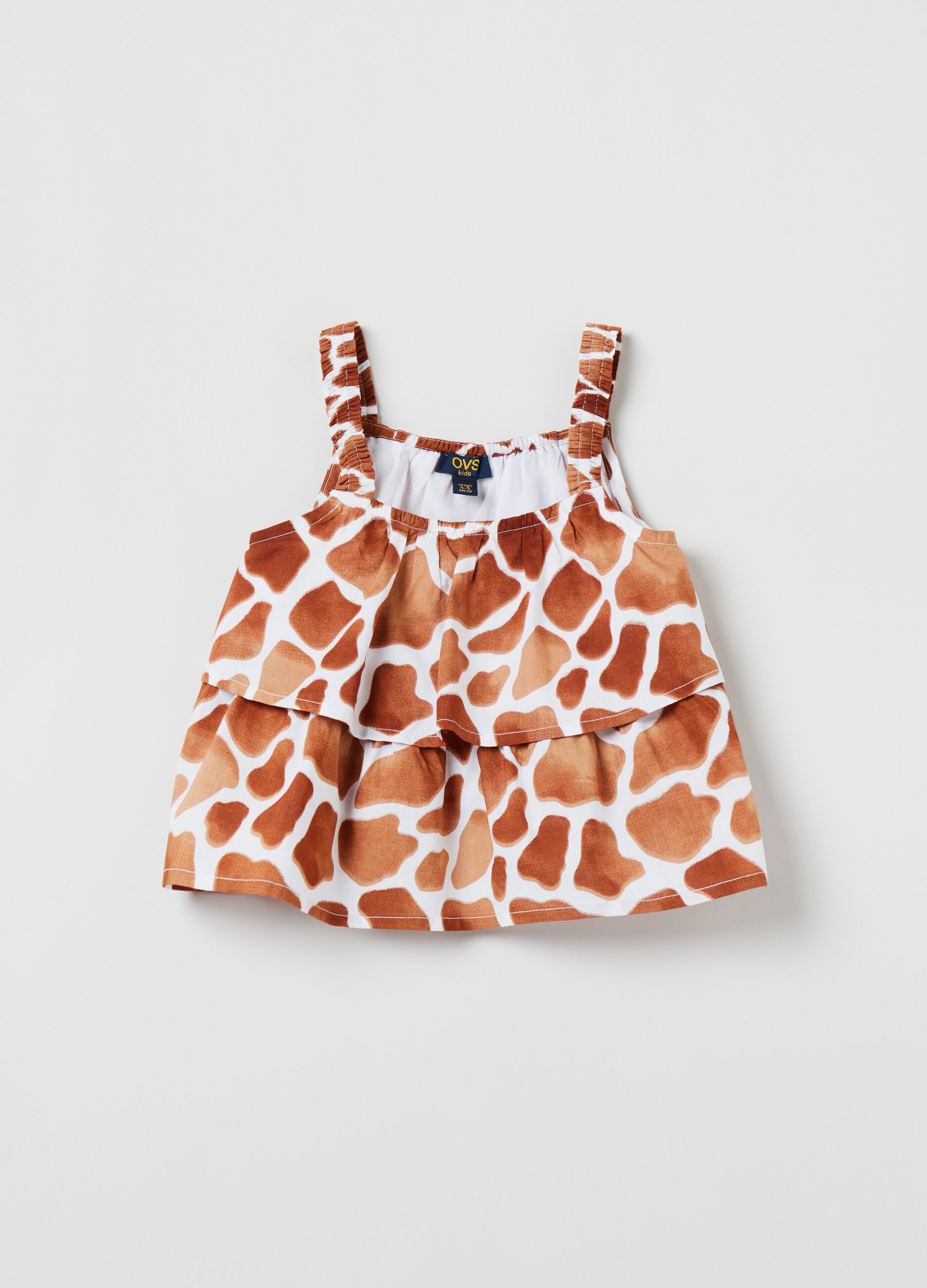 Top con balze stampa giraffa_0