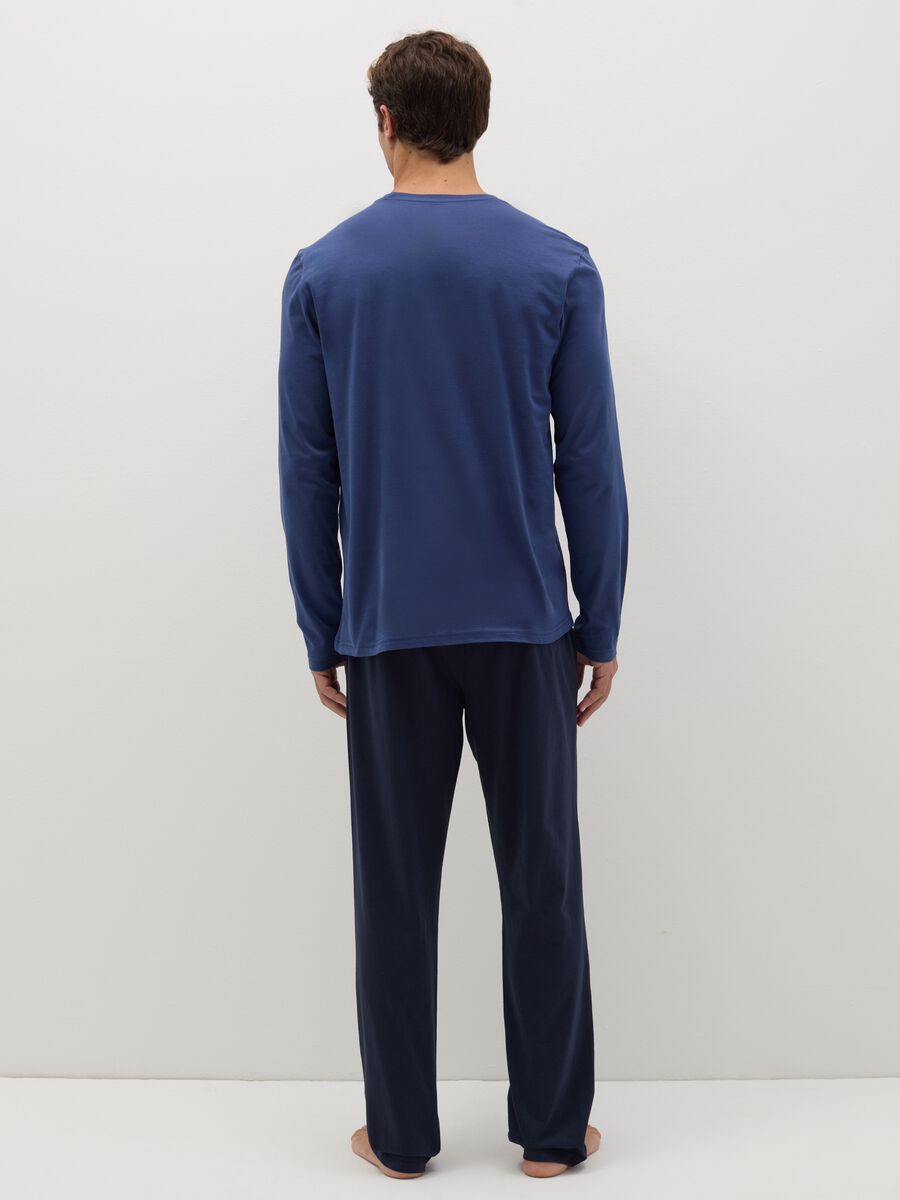 Long pyjamas with round neck in cotton_2