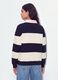 Blue striped cotton-blend sweatshirt with collar, relaxed fit_2