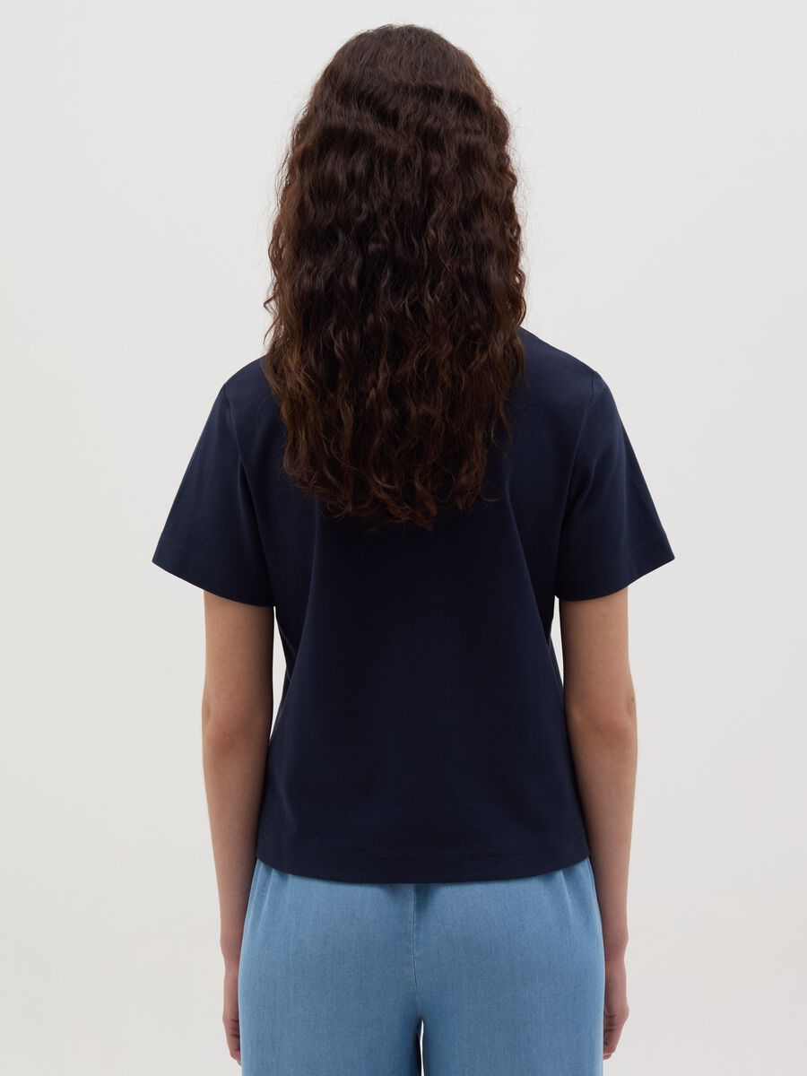 Solid colour T-shirt with round neck_3