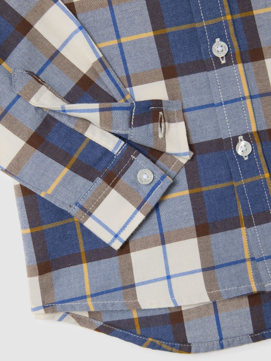 Camicia blu a quadri per bambini_2