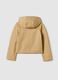 Girl's beige pure cotton jacket with hood, regular fit_4