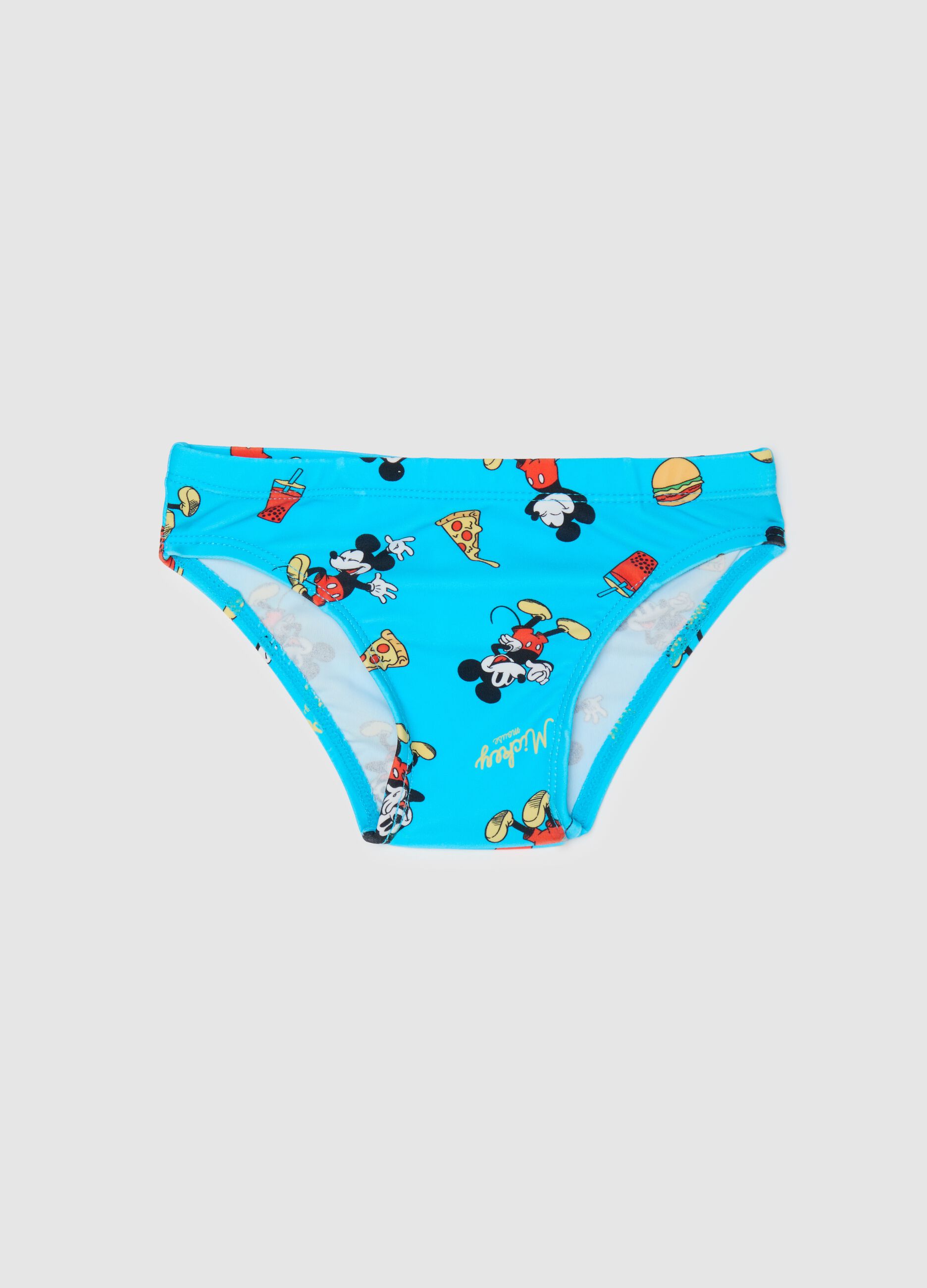 Boys’ swim briefs in light blue stretch fabric