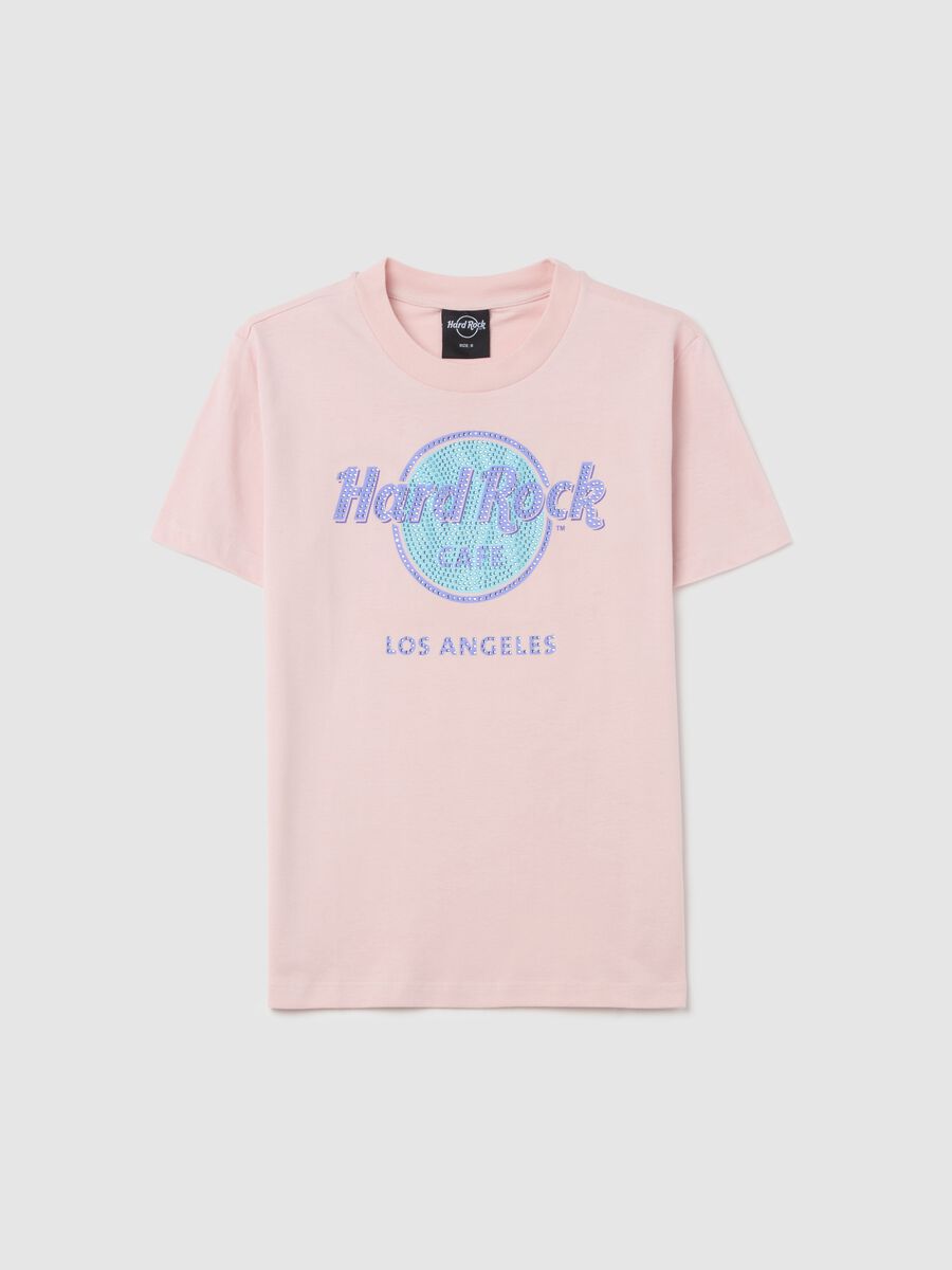 T-shirt with Hard Rock Cafè Los Angeles print with diamantés_4