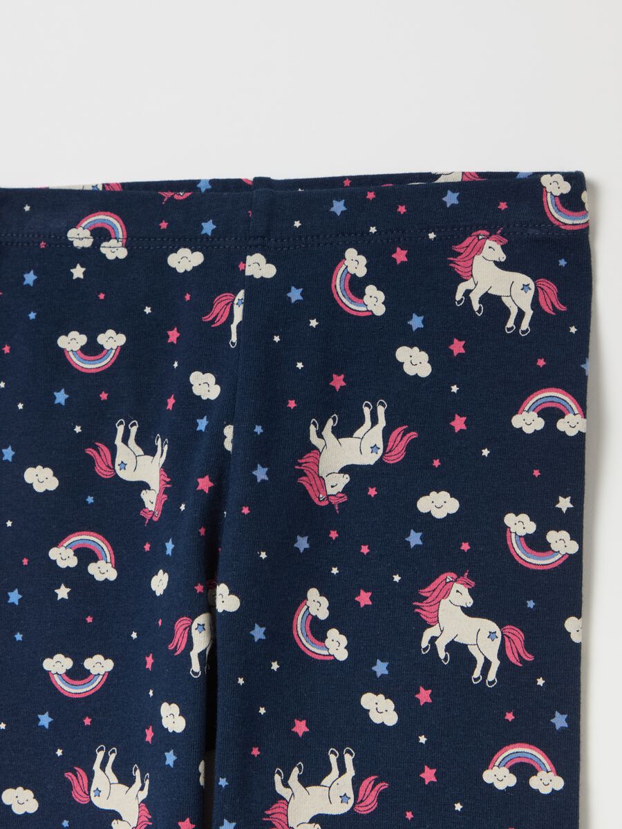 Printed stretch cotton leggings_2