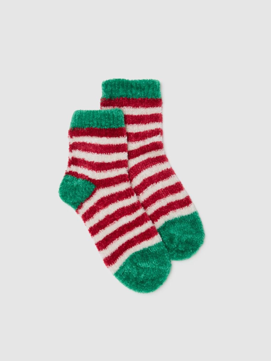 Multicoloured Stretch Fabric Socks_0