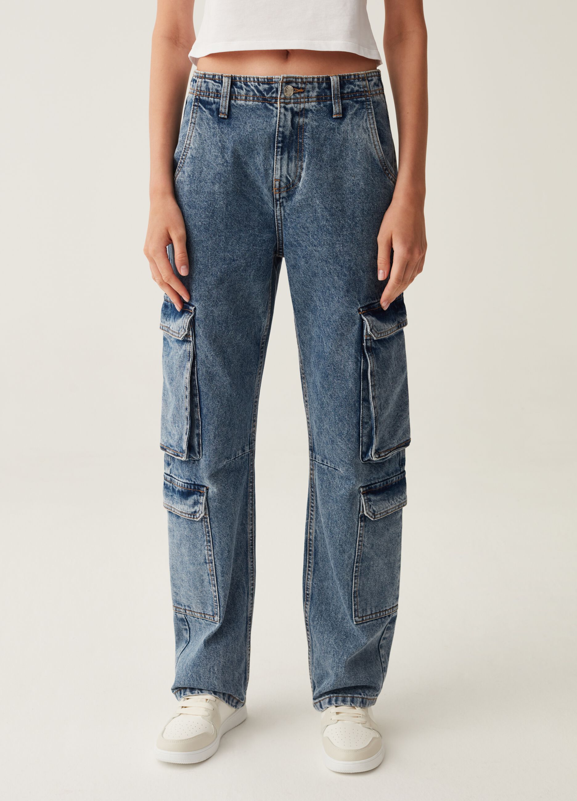Jeans cargo acid wash_1