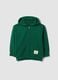 Felpa verde in puro cotone con cappuccio regular fit per bambino_3