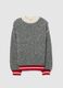 Multicolour striped regular fit sweater_0