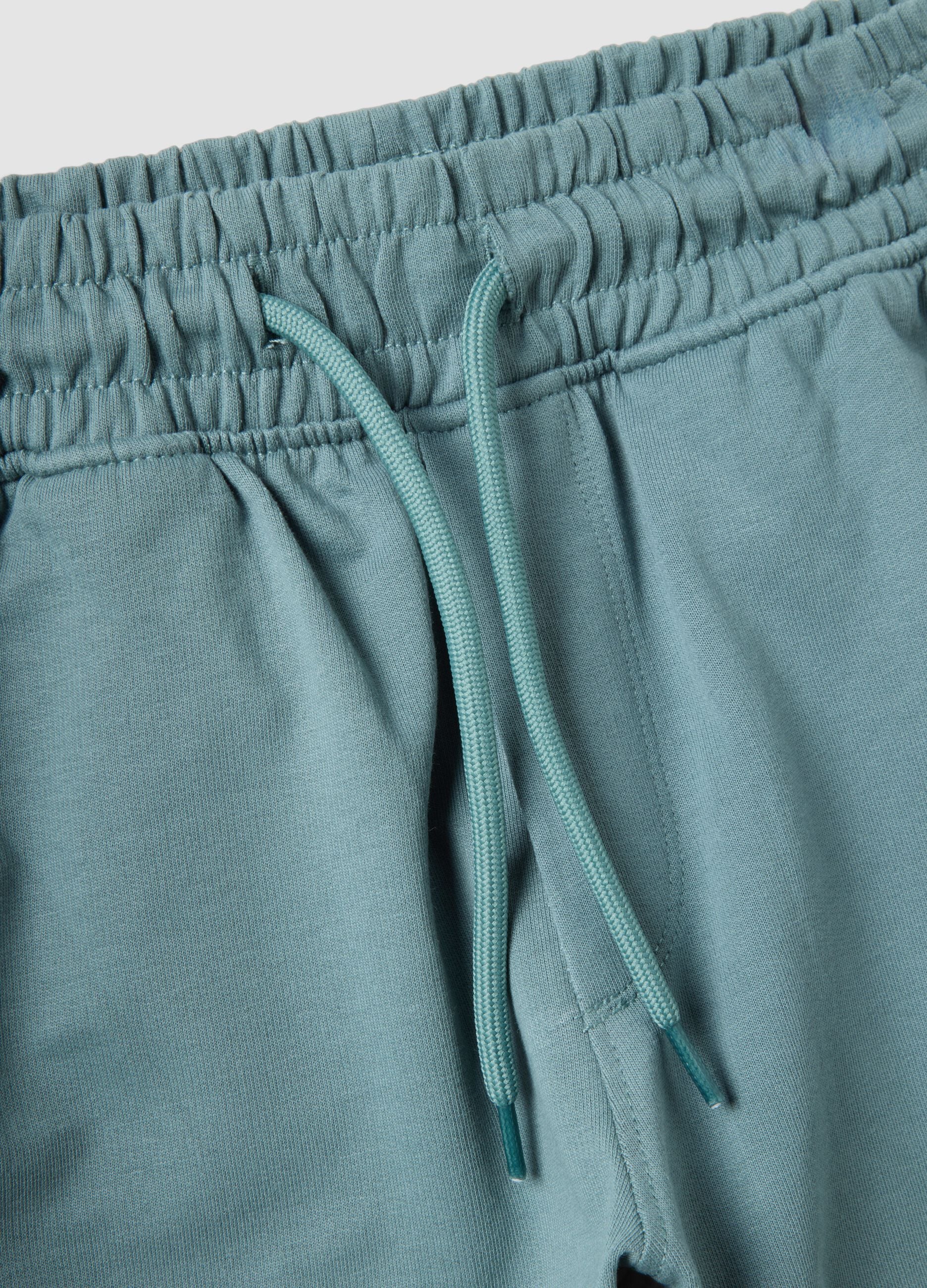 Light blue pure cotton set with top and shorts