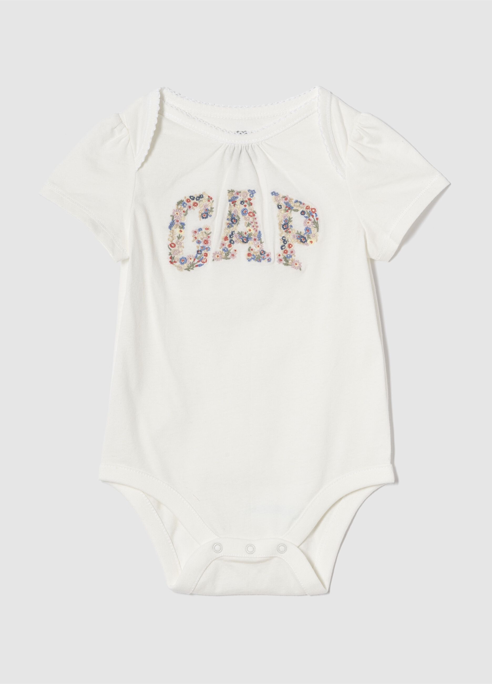 White newborn bodysuit in pure cotton GAP Kids