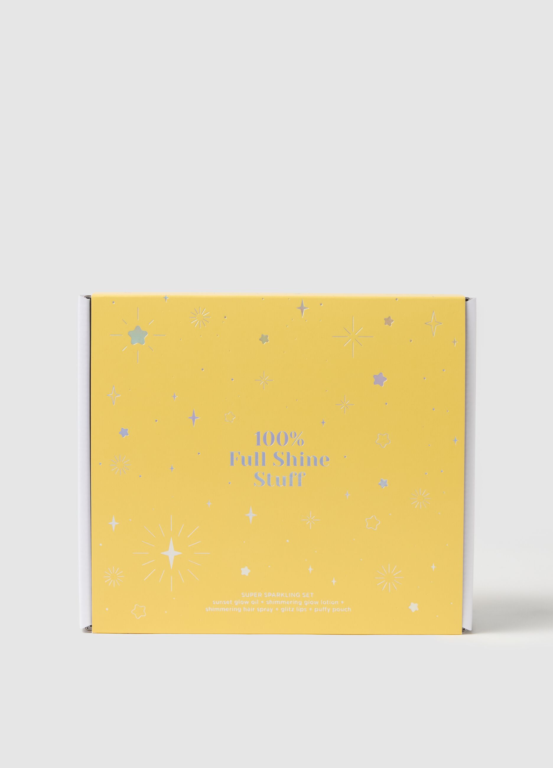 TIME TO SHINE SUPER SPARKLING SET x5 (sunset oil + hair spray + b.lotion + pouch + glitz lips)