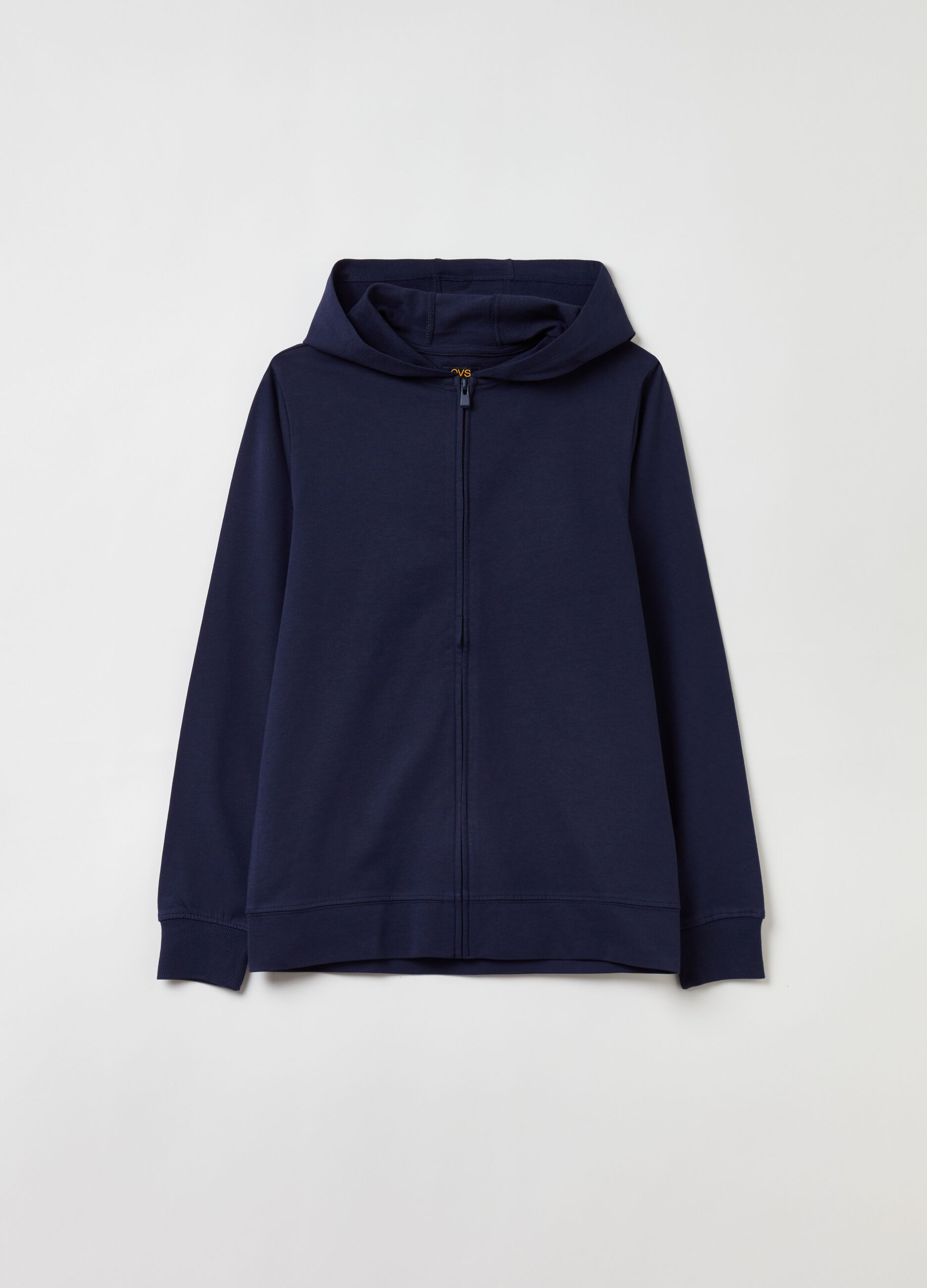 Full-zip in French Terry con cappuccio