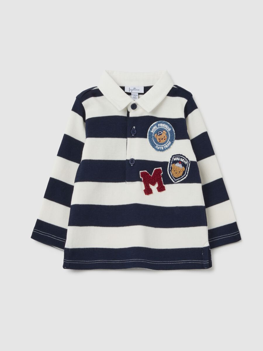 Baby pure cotton striped polo regular fit_0