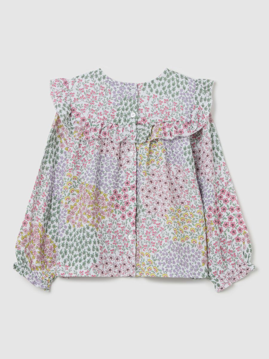 Floral shirt with frills_1