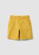 Shorts cargo baggy in cotone elasticizzato gialli da bambino_3