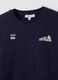 Blue cotton-blend crew-neck sweatshirt with print_6