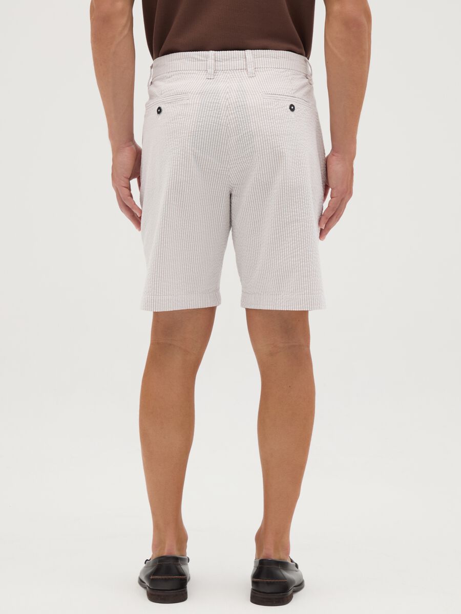 Men's multicolor regular fit stretch cotton Bermuda shorts_3