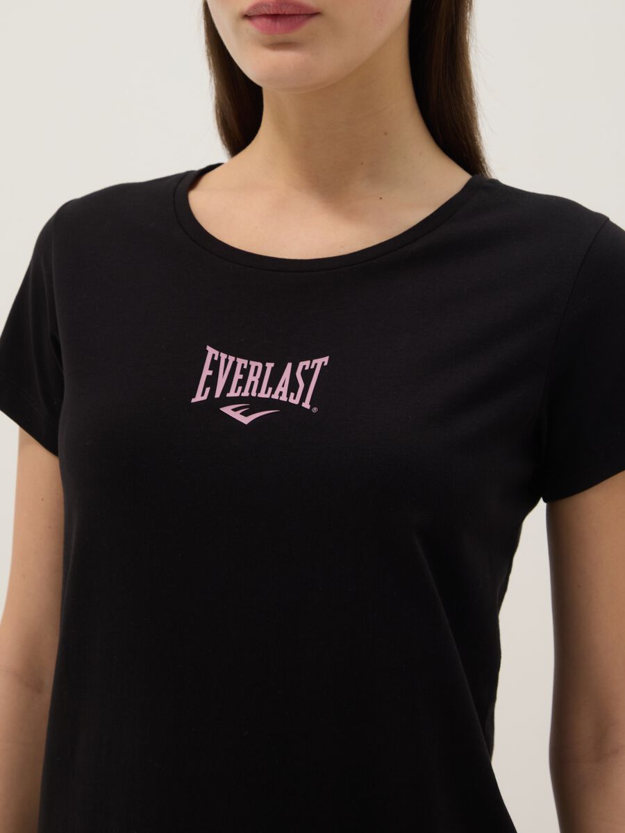 T-shirt in puro cotone nero regular fit con logo_3