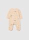 Beige baby girl jumpsuit with Harry Potter print_1