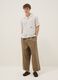 Camicia bianca in misto cotone a righe over fit_2