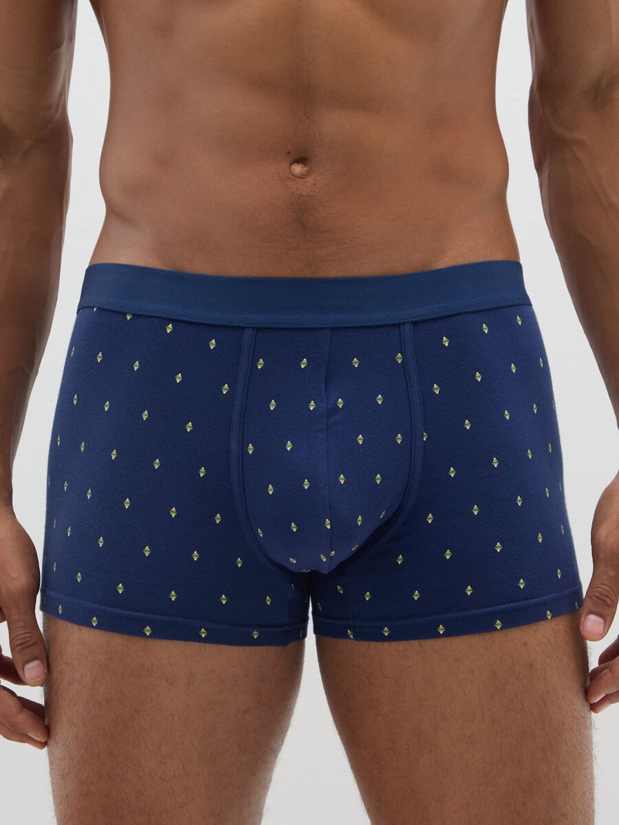 Multipack stretch cotton boxers in multicolour regular fit_1
