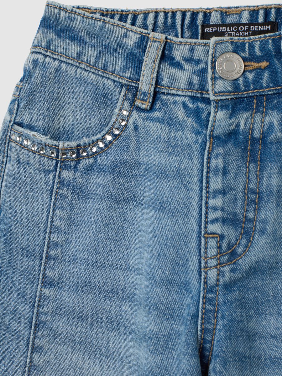 Wide denim jeans for girls_2