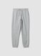 Grey cotton-blend joggers, regular fit_0